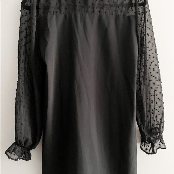 ZARA Swiss Dot Contrast Dress - Picture 10 of 11